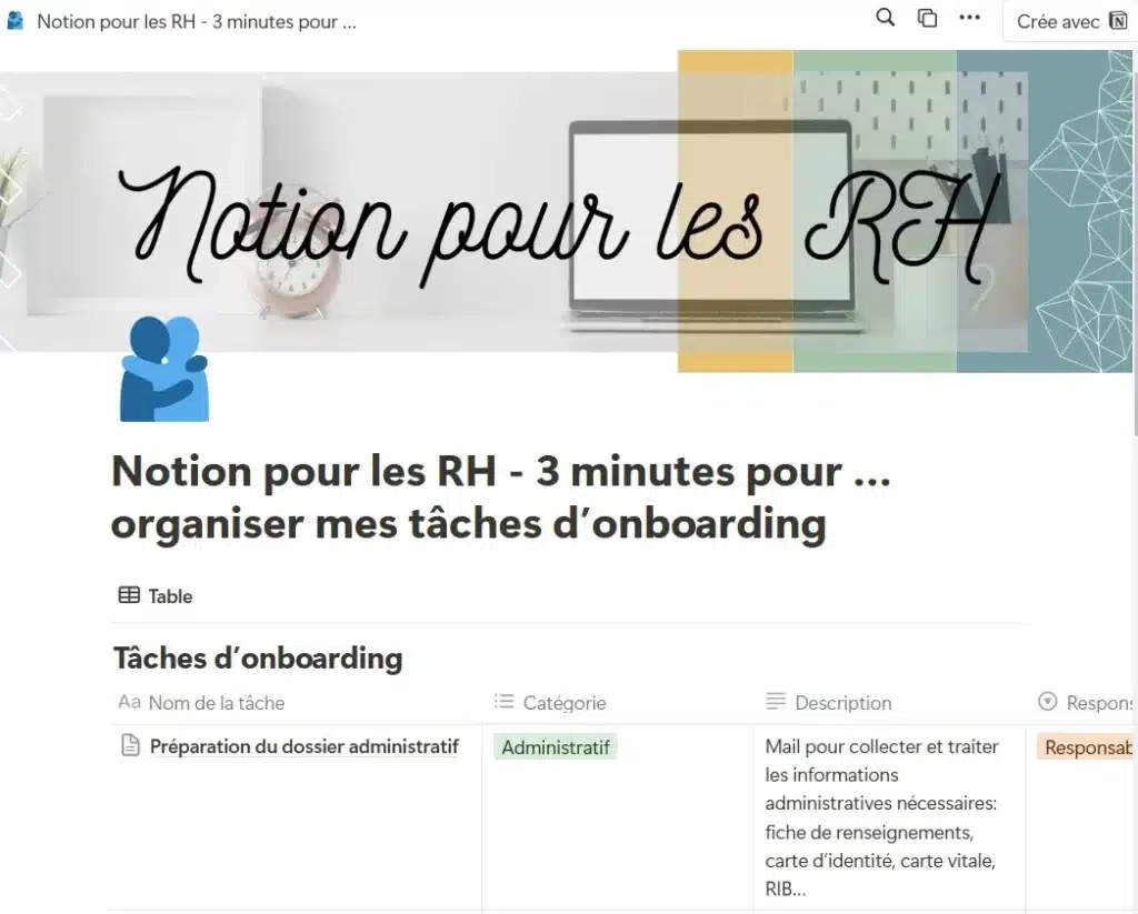 Notion pour les RH - 3 minutes pour … organiser mes tâches d’onboarding Notion pour les RH - 3 minutes pour … organiser mes tâches d’onboarding