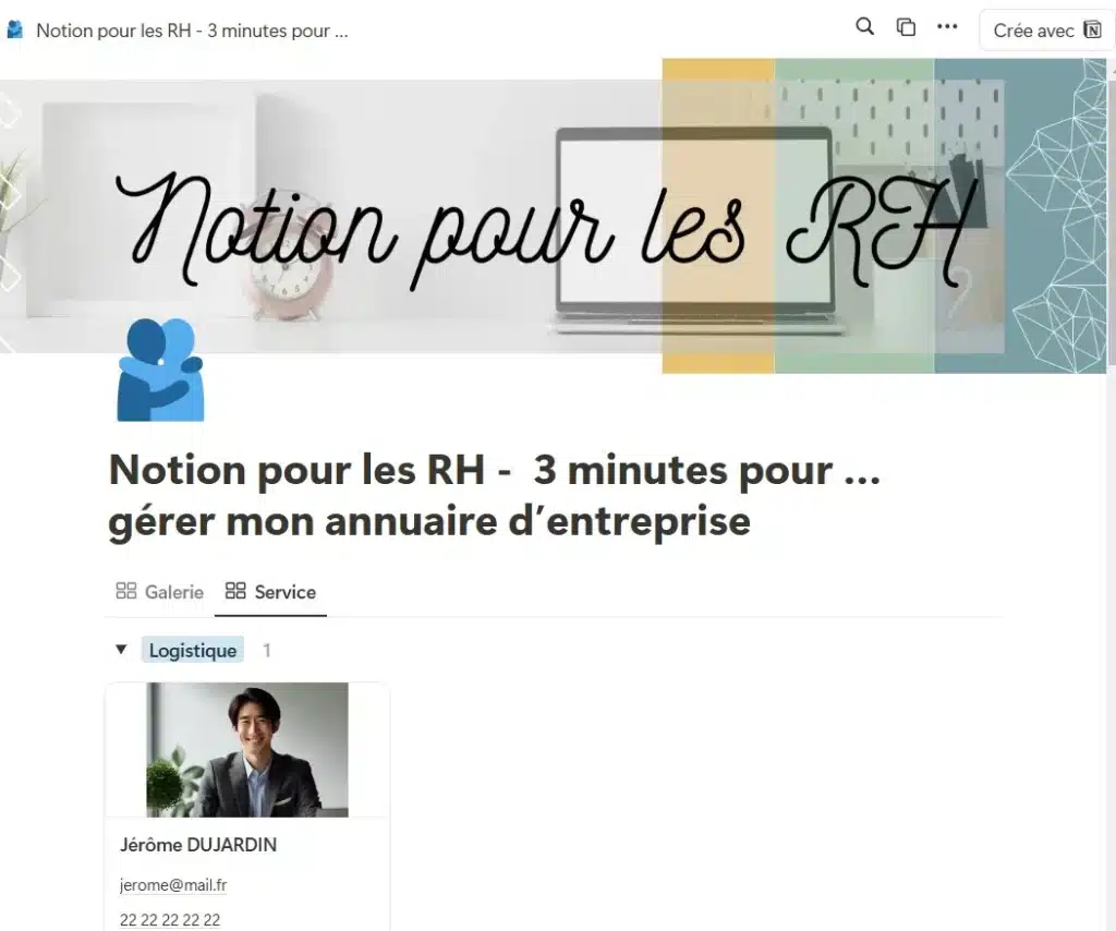 Notion pour les RH - 3 minutes pour … gérer mon annuaire d’entreprise Notion pour les RH - 3 minutes pour … gérer mon annuaire d’entreprise