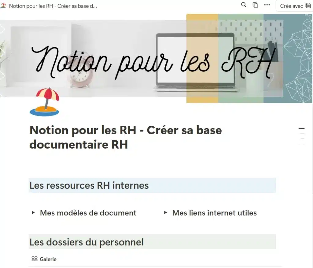 Notion pour les RH - Créer sa base documentaire RH Notion pour les RH - Créer sa base documentaire RH