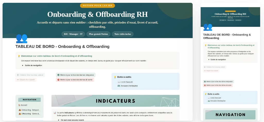Modèle Onboarding Notion
