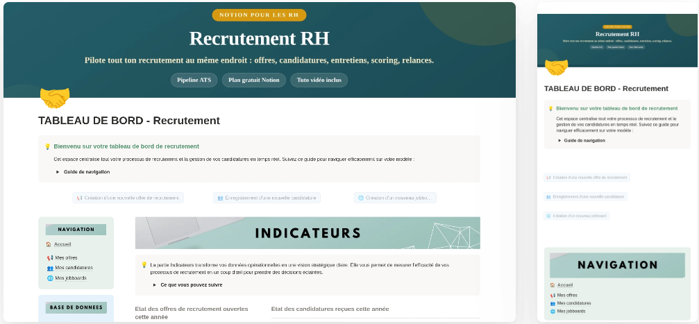 Modèle Notion Recrutement
